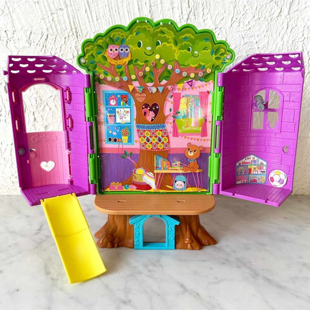 Barbie Club Chelsea Treehouse Playset FPF83 Slide Swing Telescope Mattel
